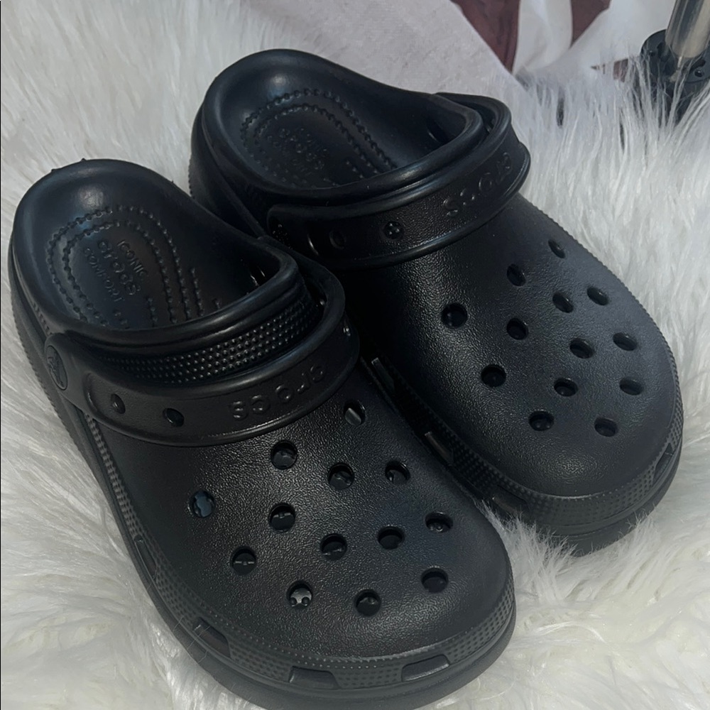 Kids Black Clogs